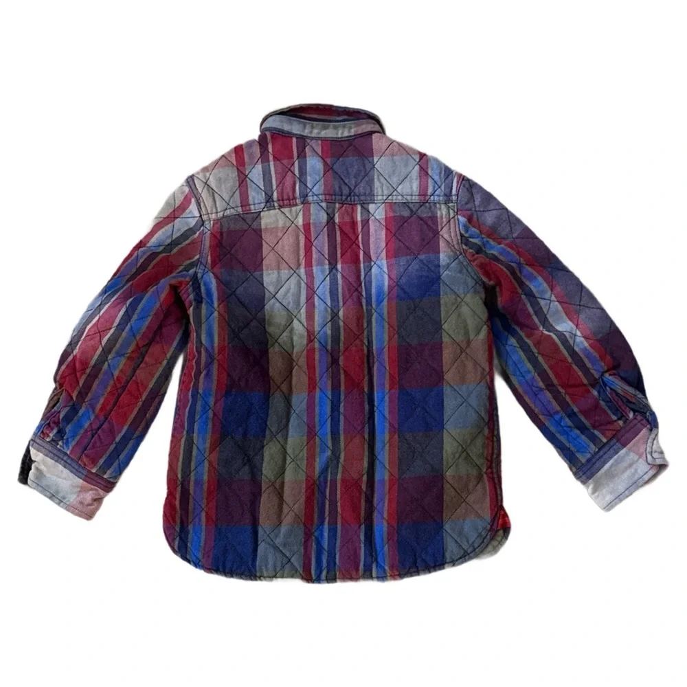Share Cat & Jack Unisex Plaid Shirt Jacket Shacket Long Sleeve Size XS 4/5